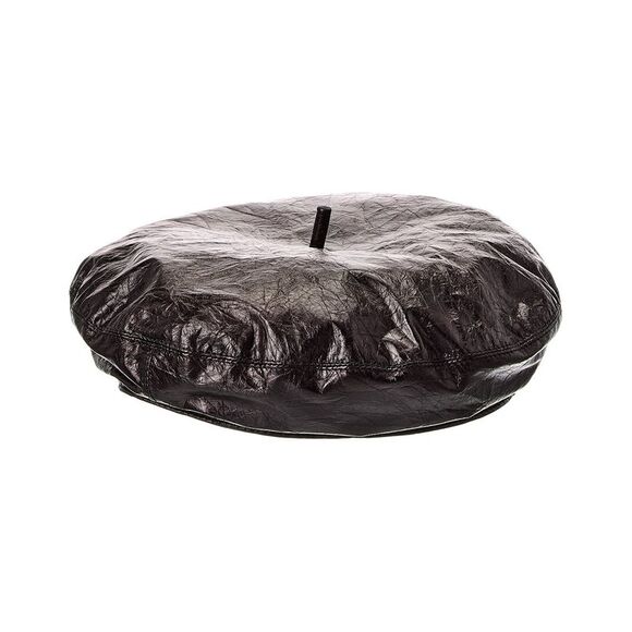 Dior Leather Beret Black